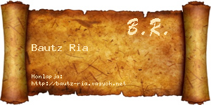 Bautz Ria névjegykártya